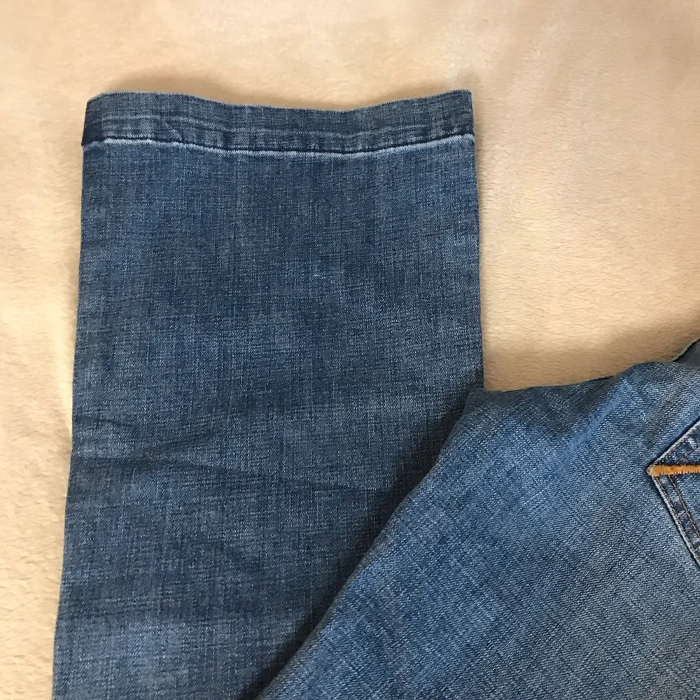Willi Smith Wide Leg Blue Jeans - Size 4 - Picture 3 of 11